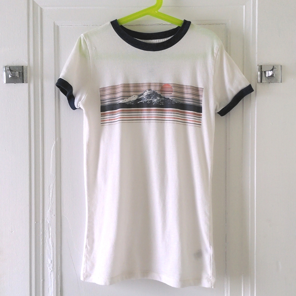 Free State mountain sunset ringer tee